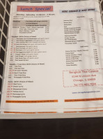 Bangkok Thai Cuisine menu