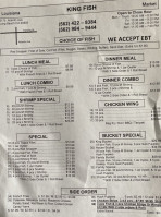 King Fish Market menu