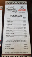 El Chiringuito De Lucho menu