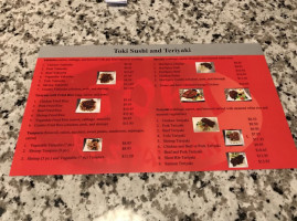 Toki Sushi And Teriyaki menu