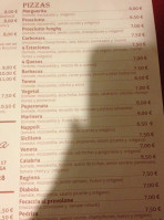 Pizzeria La Pedriza menu