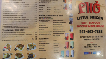 Pho Little Saigon menu