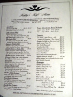 Kathys Kove Kafe menu