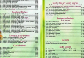 Mayflower menu