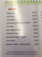 Caribbean Cuisine menu