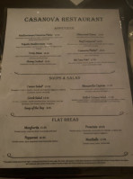 Casanova menu