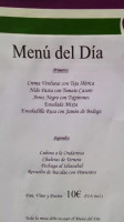 Boliña menu