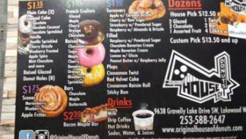 Original House Of Donuts menu