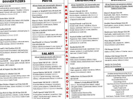 Mama's Okotoks menu