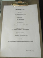 Casa El Palo menu