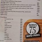 Club 75 Buefe menu