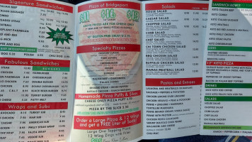 Fabulous Freddies Italian Eatery menu