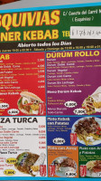 Esquivias Doner Kebab menu