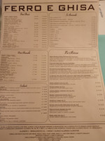 Ferro Ghisa menu