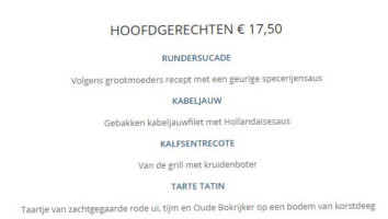 Het Bosrestaurant Joppe Joppe menu