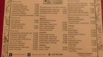 El Molino menu