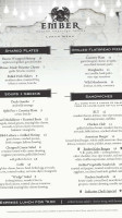 Ember Modern American Tavern menu