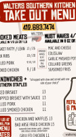 Walter's Bbq Southern Kitchen menu