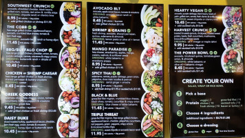 Diced (d2) Salads, Wraps Bowls menu