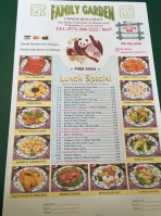 Family Garden Take Out menu