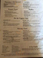 Grumpy's Café menu