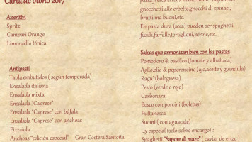 La Trattoria Del Lupo menu