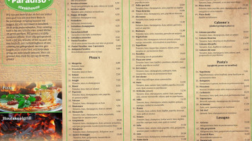 Paradiso Zuidbroek menu