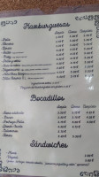 Tapería Villa Aurora menu