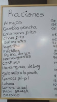 Cafeteria El Puentecillo menu