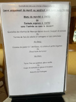 Le Cochon d'Or menu