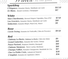 Cépaé Tasting Room menu