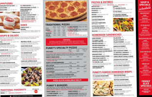 Punky's Pizza Pasta menu