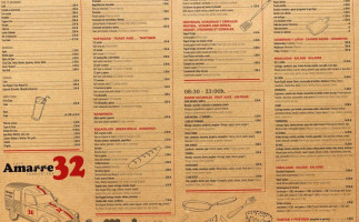 Amarre 32 menu