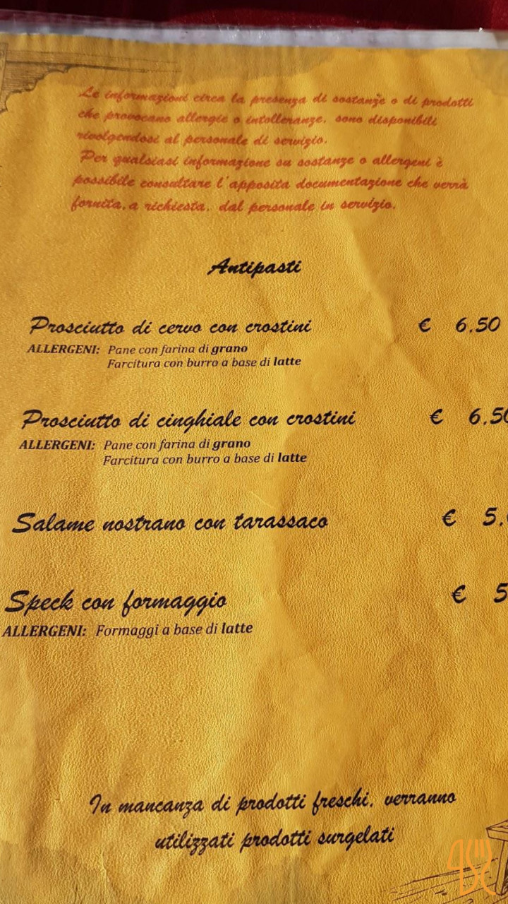 Ristorante/bar La Huta Carte