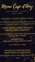 La Masia menu