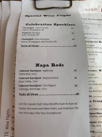 Vino Volo menu