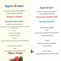 Sapore Di Mare Aspra menu