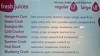 Crush Juice Bar menu