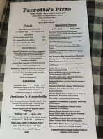 Perrottas Pizza menu