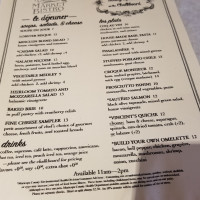 Vincent's Market Bistro menu