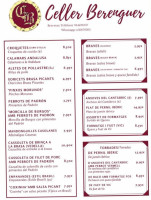 Celler De Montgat menu