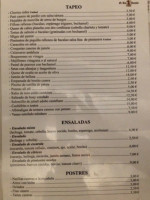 Las Cuevas Del Tío Juanón menu