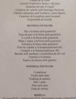 La Bota De L'avi menu