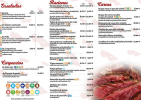 Las Tejas menu