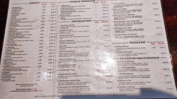 Pizzeria Fratelli menu