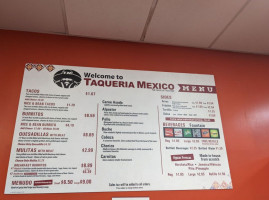 Taqueria Mexico menu