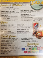 Taza Grill menu