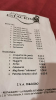 La Pequeña Estación menu