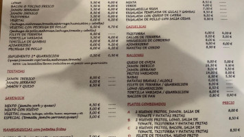 Lorentxo Hostel menu