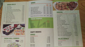 Bamboo Hibachi Wings menu